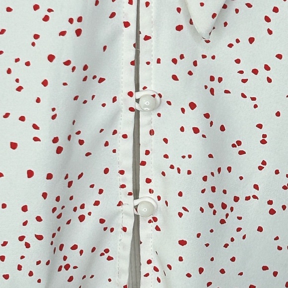 EQUIPMENT Haty Blouse in Natural White Ecarlete Dot X-Large - Picture 7 of 9